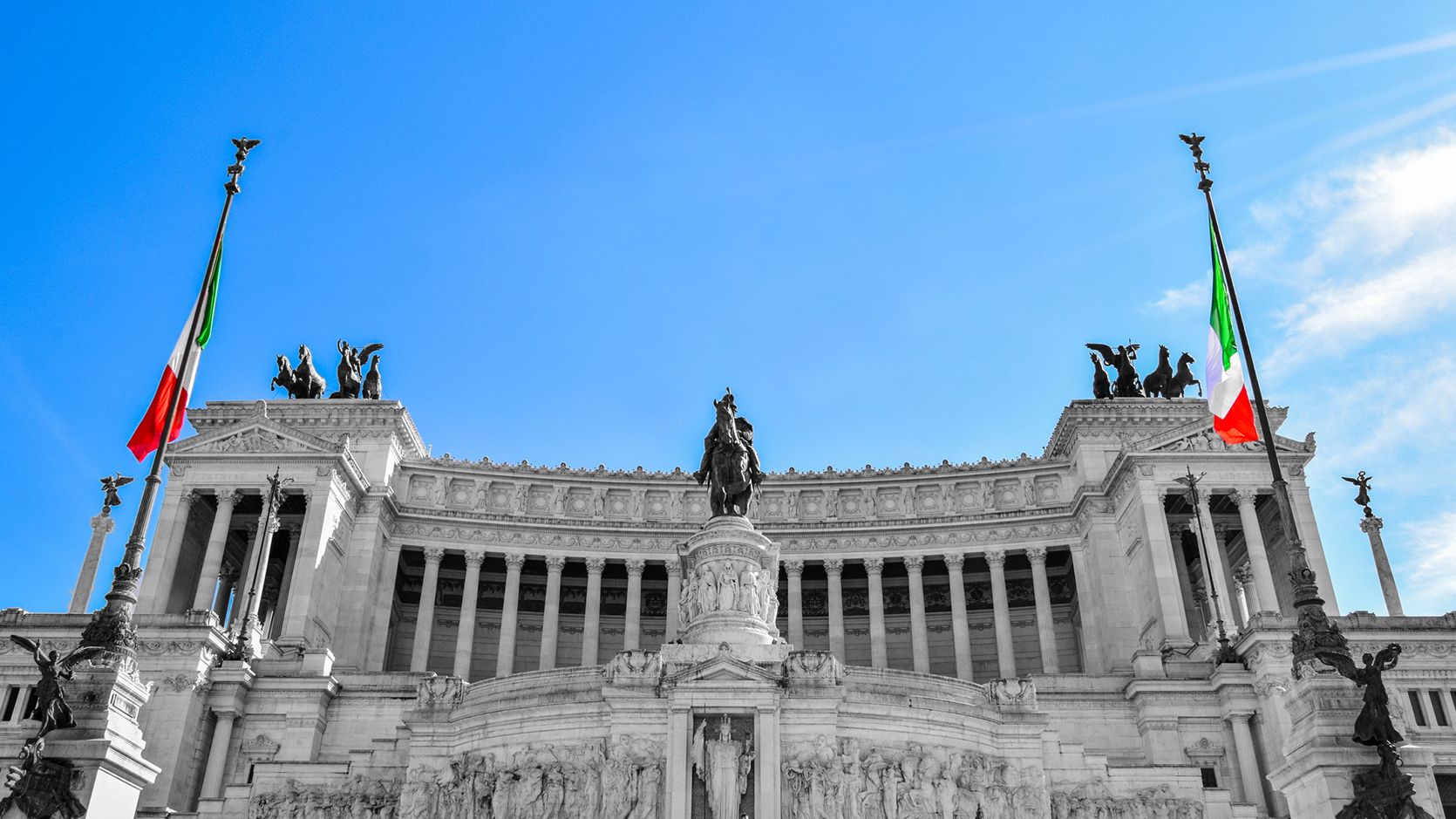 Monumento Vittorio Emanuele en Roma, Italia