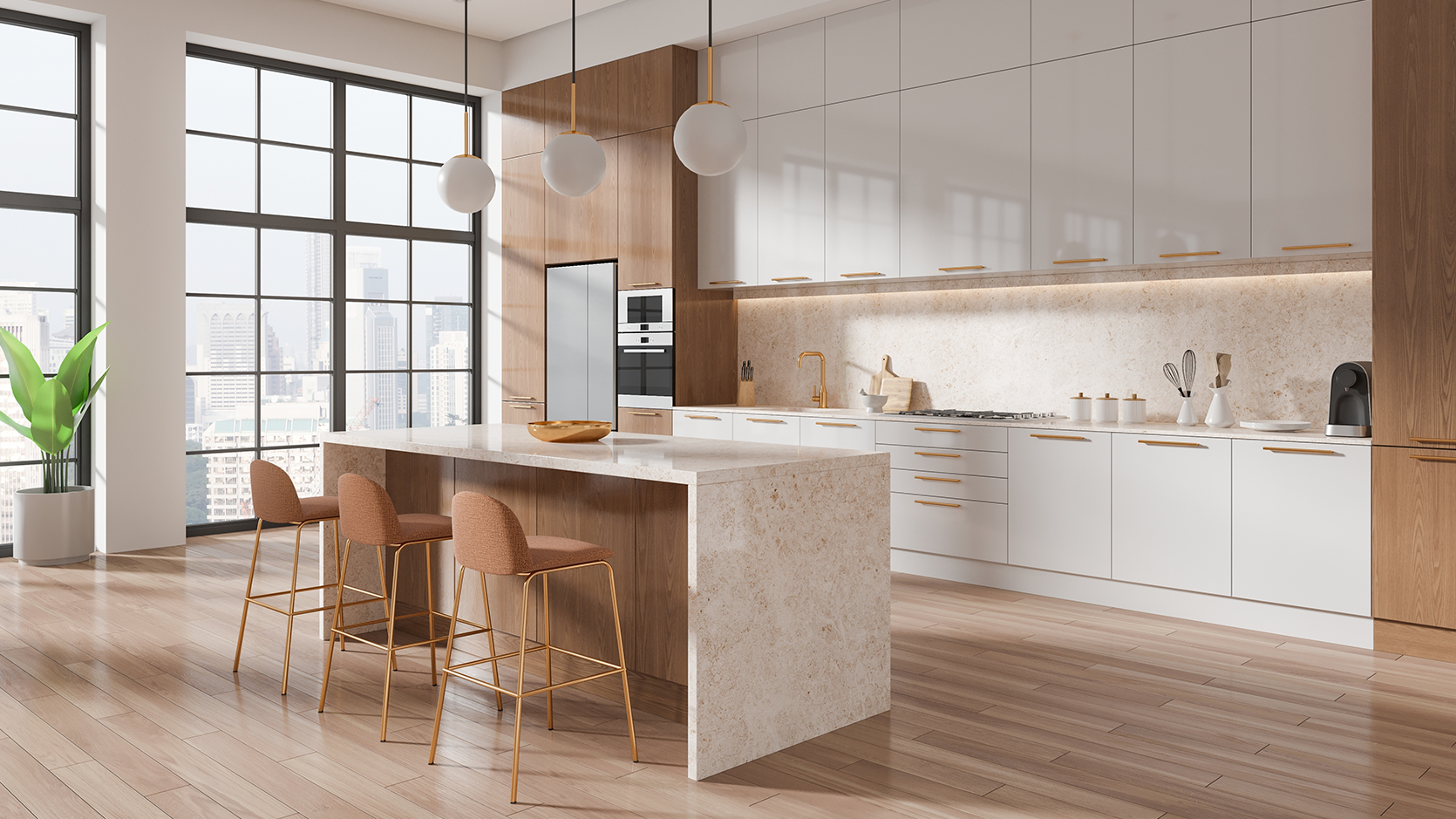 Tendencias cocinas 2025: combinaciones con mármol que arrasan