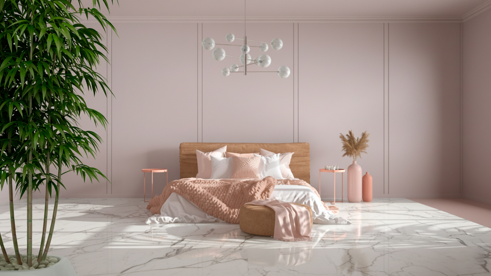 Dormitorio Feng Shui: mármol para descanso y tranquilidad